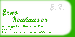 erno neuhauser business card